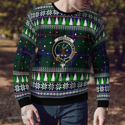 Scottish Davidson Modern Clan Crest Tartan Christmas Ugly Sweater - Plaid Family Ugly Sweater Scottish Plaid Tartan Plaid - ScotsTee - scotstee.com