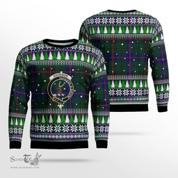 Scottish Davidson Modern Clan Crest Tartan Christmas Ugly Sweater - Plaid Family Ugly Sweater Scottish Plaid Tartan Plaid - ScotsTee - scotstee.com