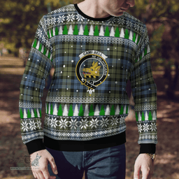 Scottish Campbell Faded Clan Crest Tartan Christmas Ugly Sweater - Plaid Family Ugly Sweater Scottish Plaid Tartan Plaid - ScotsTee - scotstee.com