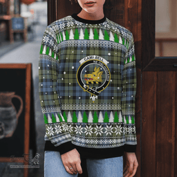 Scottish Campbell Faded Clan Crest Tartan Christmas Ugly Sweater - Plaid Family Ugly Sweater Scottish Plaid Tartan Plaid - ScotsTee - scotstee.com