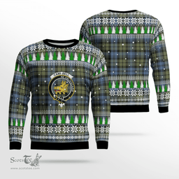 Scottish Campbell Faded Clan Crest Tartan Christmas Ugly Sweater - Plaid Family Ugly Sweater Scottish Plaid Tartan Plaid - ScotsTee - scotstee.com