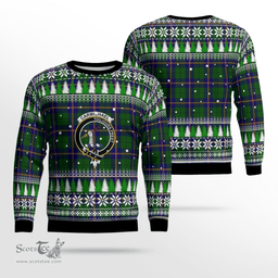 Scottish Carmichael Modern Clan Crest Tartan Christmas Ugly Sweater - Plaid Family Ugly Sweater Scottish Plaid Tartan Plaid - ScotsTee - scotstee.com