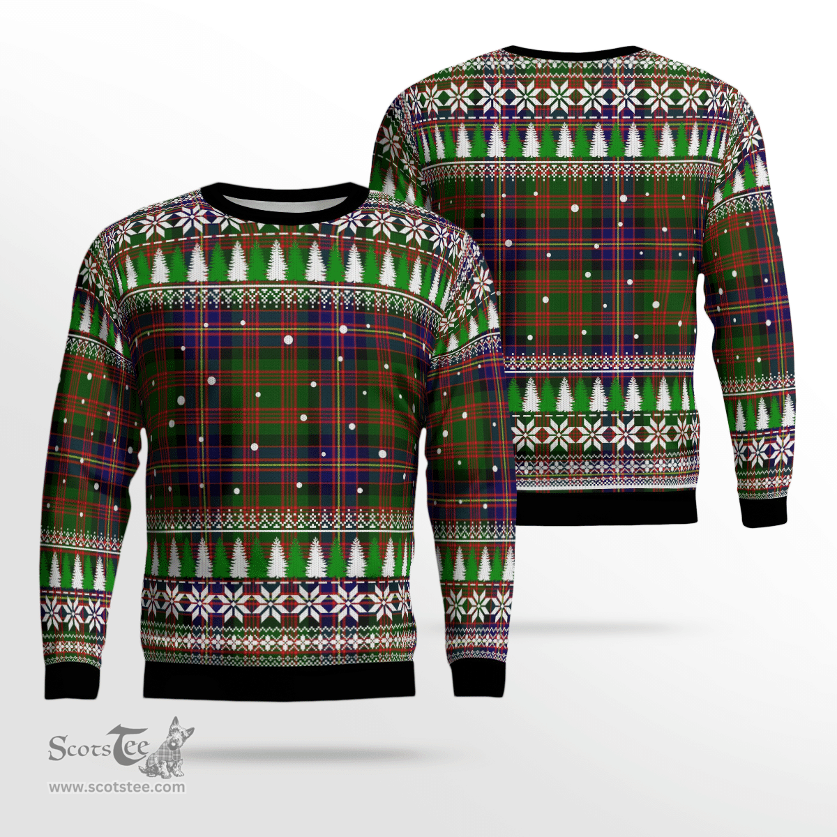 Scottish Cochrane Modern Clan Tartan Christmas Ugly Sweater - Plaid Family Ugly Sweater Scottish Plaid Tartan Plaid - ScotsTee - scotstee.com