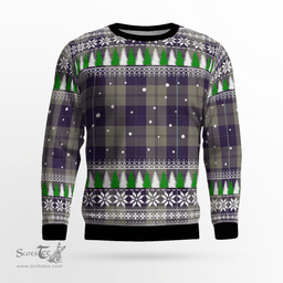 Scottish Cunningham Dress Blue Dancers Clan Tartan Christmas Ugly Sweater - Plaid Family Ugly Sweater Scottish Plaid Tartan Plaid - ScotsTee - scotstee.com