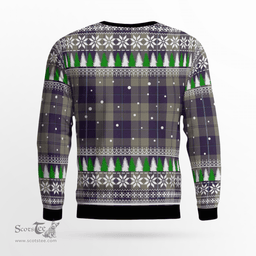 Scottish Cunningham Dress Blue Dancers Clan Tartan Christmas Ugly Sweater - Plaid Family Ugly Sweater Scottish Plaid Tartan Plaid - ScotsTee - scotstee.com