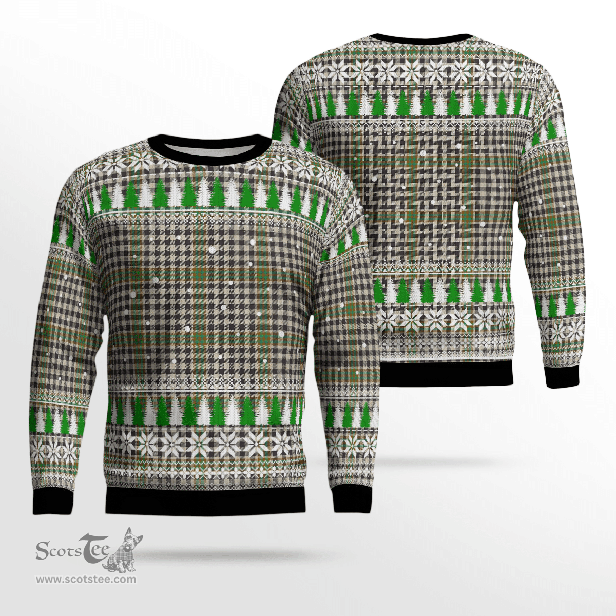 Scottish Burns Check Clan Tartan Christmas Ugly Sweater - Plaid Family Ugly Sweater Scottish Plaid Tartan Plaid - ScotsTee - scotstee.com