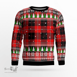 Scottish Cunningham Modern Clan Tartan Christmas Ugly Sweater - Plaid Family Ugly Sweater Scottish Plaid Tartan Plaid - ScotsTee - scotstee.com