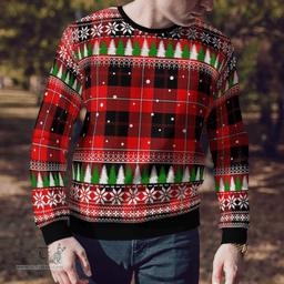 Scottish Cunningham Modern Clan Tartan Christmas Ugly Sweater - Plaid Family Ugly Sweater Scottish Plaid Tartan Plaid - ScotsTee - scotstee.com