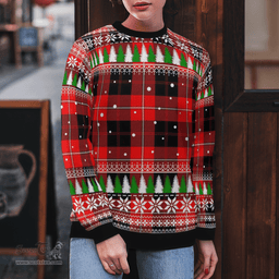 Scottish Cunningham Modern Clan Tartan Christmas Ugly Sweater - Plaid Family Ugly Sweater Scottish Plaid Tartan Plaid - ScotsTee - scotstee.com