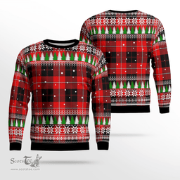 Scottish Cunningham Modern Clan Tartan Christmas Ugly Sweater - Plaid Family Ugly Sweater Scottish Plaid Tartan Plaid - ScotsTee - scotstee.com