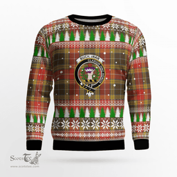 Scottish Buchanan Old Set Weathered Clan Crest Tartan Christmas Ugly Sweater - Plaid Family Ugly Sweater Scottish Plaid Tartan Plaid - ScotsTee - scotstee.com