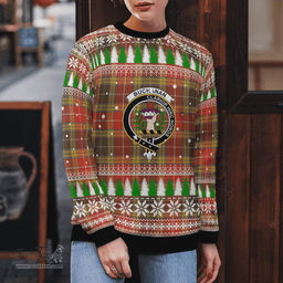 Scottish Buchanan Old Set Weathered Clan Crest Tartan Christmas Ugly Sweater - Plaid Family Ugly Sweater Scottish Plaid Tartan Plaid - ScotsTee - scotstee.com