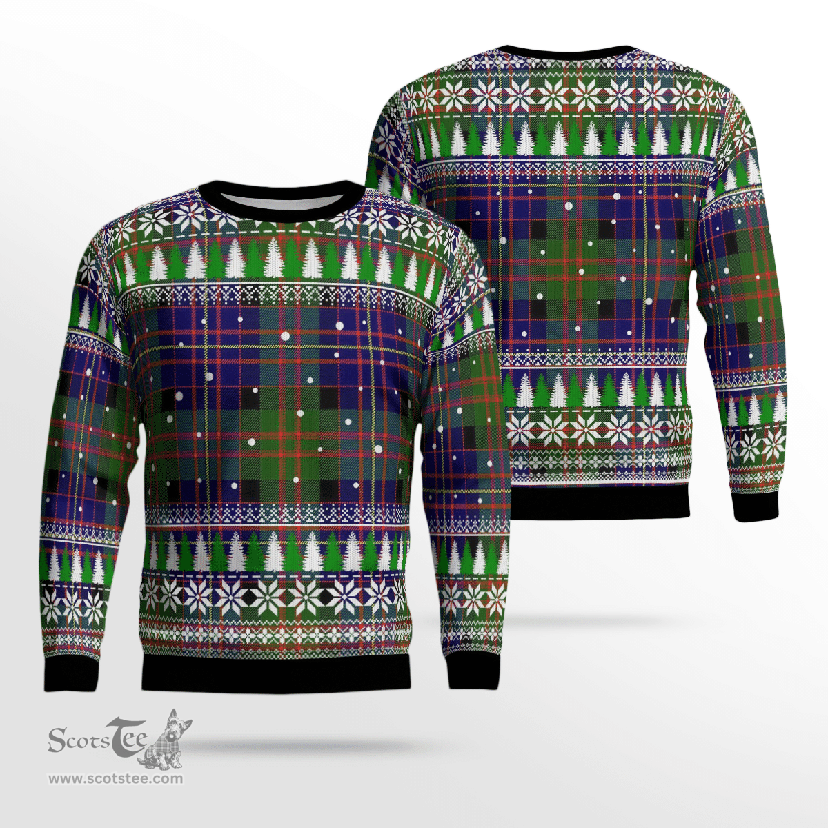 Scottish Chalmer Clan Tartan Christmas Ugly Sweater - Plaid Family Ugly Sweater Scottish Plaid Tartan Plaid - ScotsTee - scotstee.com
