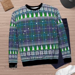 Scottish Douglas Modern Clan Tartan Christmas Ugly Sweater - Plaid Family Ugly Sweater Scottish Plaid Tartan Plaid - ScotsTee - scotstee.com