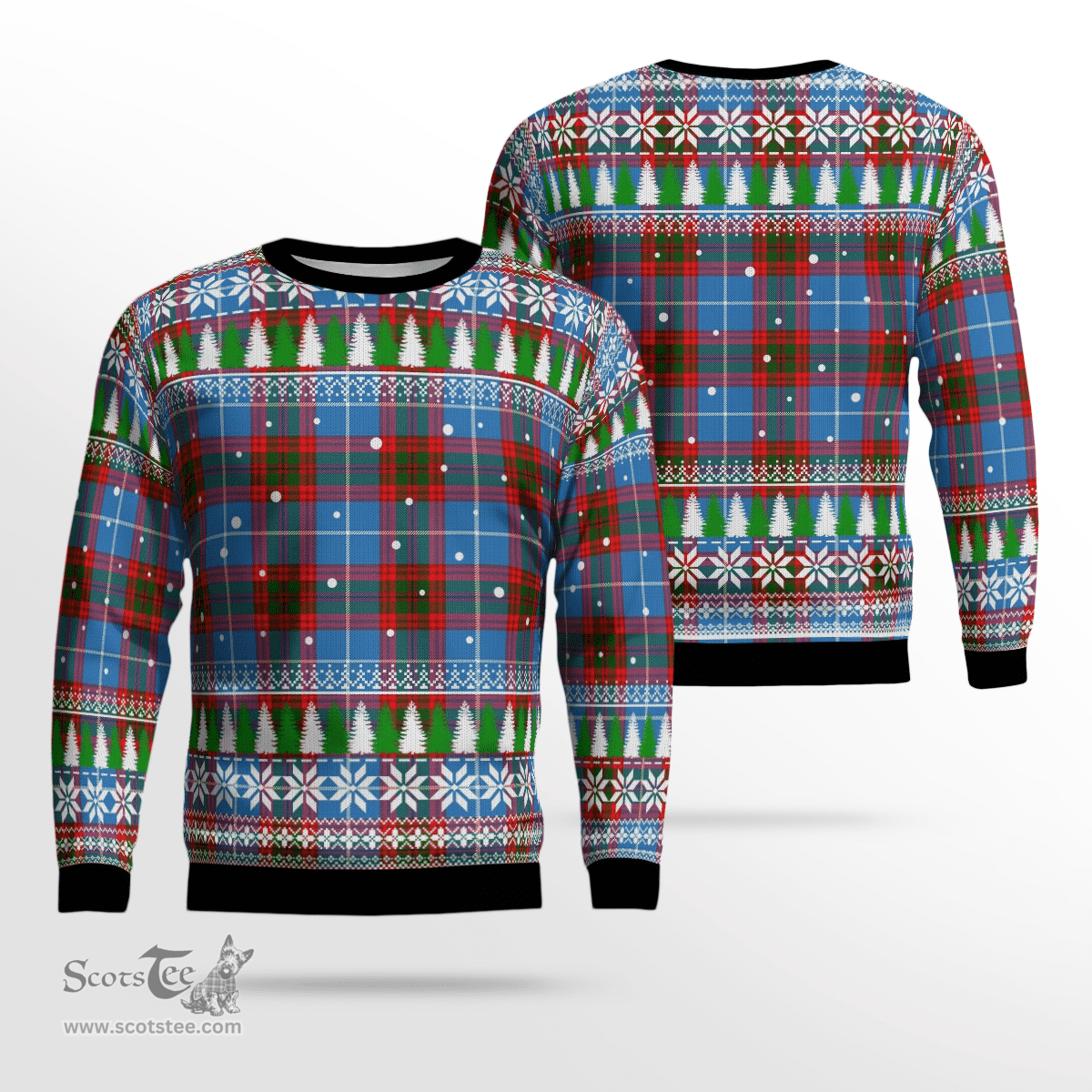 Scottish Crichton District Clan Tartan Christmas Ugly Sweater - Plaid Family Ugly Sweater Scottish Plaid Tartan Plaid - ScotsTee - scotstee.com