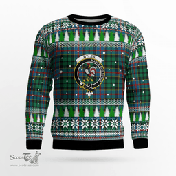 Scottish Byres 1 Clan Crest Tartan Christmas Ugly Sweater - Plaid Family Ugly Sweater Scottish Plaid Tartan Plaid - ScotsTee - scotstee.com