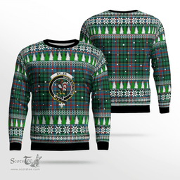 Scottish Byres 1 Clan Crest Tartan Christmas Ugly Sweater - Plaid Family Ugly Sweater Scottish Plaid Tartan Plaid - ScotsTee - scotstee.com