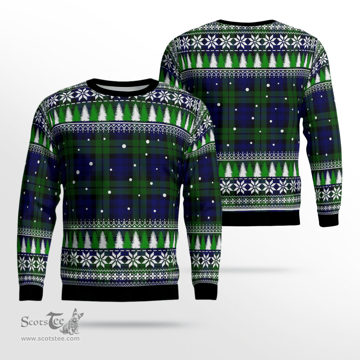 Scottish Campbell Modern Clan Tartan Christmas Ugly Sweater - Plaid Family Ugly Sweater Scottish Plaid Tartan Plaid - ScotsTee - scotstee.com
