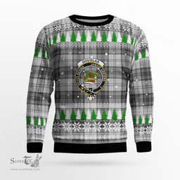 Scottish Douglas Grey Modern Clan Crest Tartan Christmas Ugly Sweater - Plaid Family Ugly Sweater Scottish Plaid Tartan Plaid - ScotsTee - scotstee.com