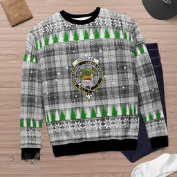 Scottish Douglas Grey Modern Clan Crest Tartan Christmas Ugly Sweater - Plaid Family Ugly Sweater Scottish Plaid Tartan Plaid - ScotsTee - scotstee.com
