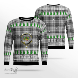Scottish Douglas Grey Modern Clan Crest Tartan Christmas Ugly Sweater - Plaid Family Ugly Sweater Scottish Plaid Tartan Plaid - ScotsTee - scotstee.com