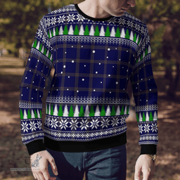 Scottish Crichton Clan Tartan Christmas Ugly Sweater - Plaid Family Ugly Sweater Scottish Plaid Tartan Plaid - ScotsTee - scotstee.com