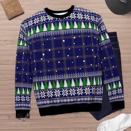 Scottish Crichton Clan Tartan Christmas Ugly Sweater - Plaid Family Ugly Sweater Scottish Plaid Tartan Plaid - ScotsTee - scotstee.com