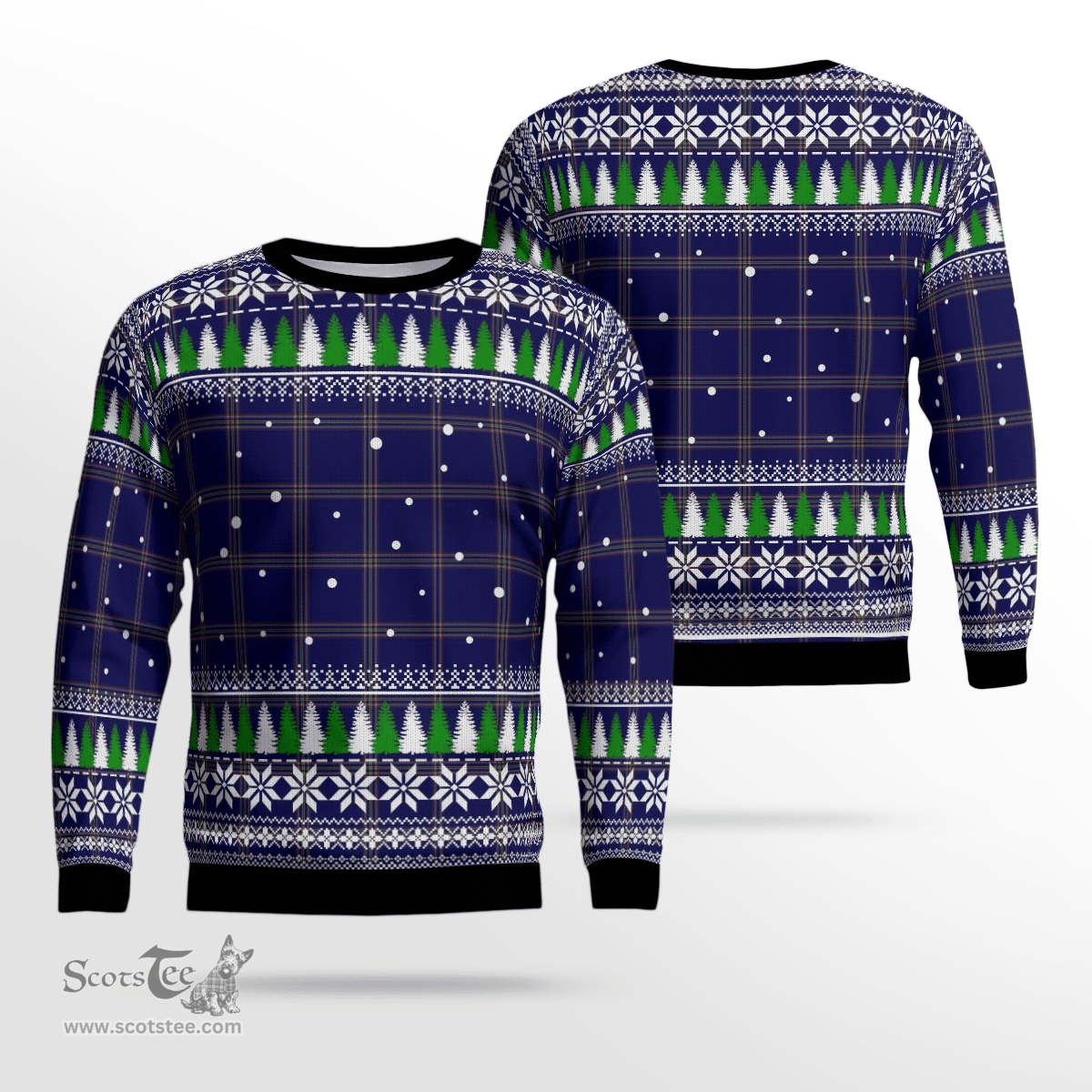 Scottish Crichton Clan Tartan Christmas Ugly Sweater - Plaid Family Ugly Sweater Scottish Plaid Tartan Plaid - ScotsTee - scotstee.com