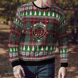 Scottish Crawford Modern Clan Crest Tartan Christmas Ugly Sweater - Plaid Family Ugly Sweater Scottish Plaid Tartan Plaid - ScotsTee - scotstee.com
