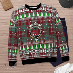 Scottish Crawford Modern Clan Crest Tartan Christmas Ugly Sweater - Plaid Family Ugly Sweater Scottish Plaid Tartan Plaid - ScotsTee - scotstee.com