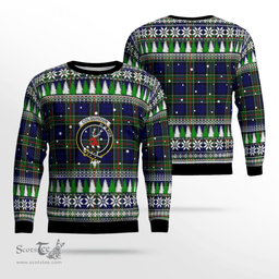 Scottish Colquhoun Modern Clan Crest Tartan Christmas Ugly Sweater - Plaid Family Ugly Sweater Scottish Plaid Tartan Plaid - ScotsTee - scotstee.com