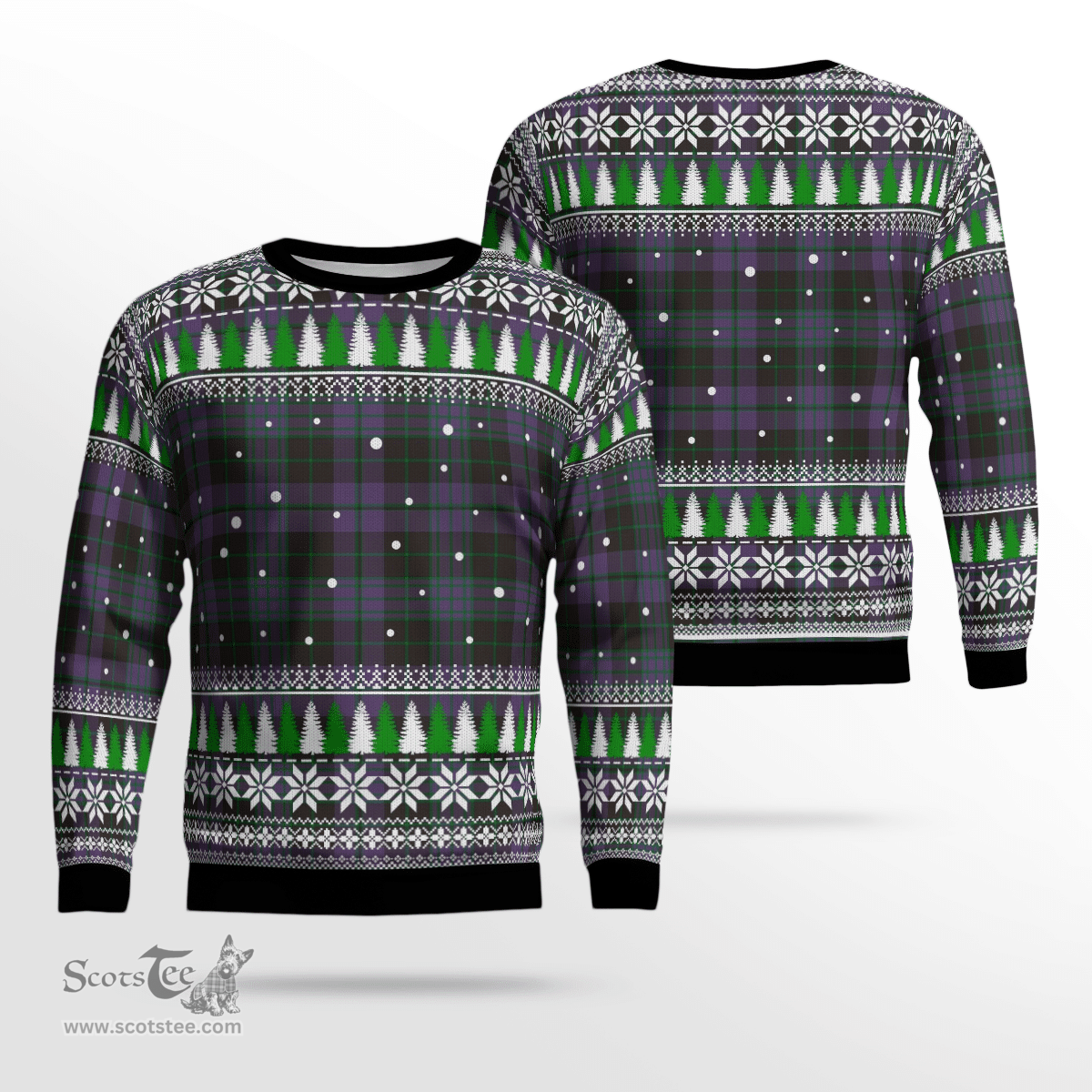 Scottish Clergy Green Clan Tartan Christmas Ugly Sweater - Plaid Family Ugly Sweater Scottish Plaid Tartan Plaid - ScotsTee - scotstee.com