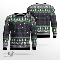 Scottish Clergy Green Clan Tartan Christmas Ugly Sweater - Plaid Family Ugly Sweater Scottish Plaid Tartan Plaid - ScotsTee - scotstee.com
