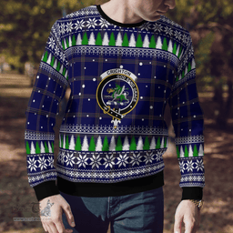 Scottish Crichton Clan Crest Tartan Christmas Ugly Sweater - Plaid Family Ugly Sweater Scottish Plaid Tartan Plaid - ScotsTee - scotstee.com