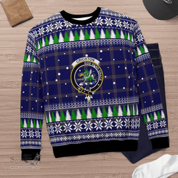 Scottish Crichton Clan Crest Tartan Christmas Ugly Sweater - Plaid Family Ugly Sweater Scottish Plaid Tartan Plaid - ScotsTee - scotstee.com