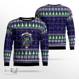 Scottish Crichton Clan Crest Tartan Christmas Ugly Sweater - Plaid Family Ugly Sweater Scottish Plaid Tartan Plaid - ScotsTee - scotstee.com