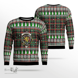 Scottish Cumming Hunting Ancient Clan Crest Tartan Christmas Ugly Sweater - Plaid Family Ugly Sweater Scottish Plaid Tartan Plaid - ScotsTee - scotstee.com