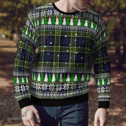 Scottish Colquhoun Clan Tartan Christmas Ugly Sweater - Plaid Family Ugly Sweater Scottish Plaid Tartan Plaid - ScotsTee - scotstee.com