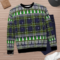 Scottish Colquhoun Clan Tartan Christmas Ugly Sweater - Plaid Family Ugly Sweater Scottish Plaid Tartan Plaid - ScotsTee - scotstee.com