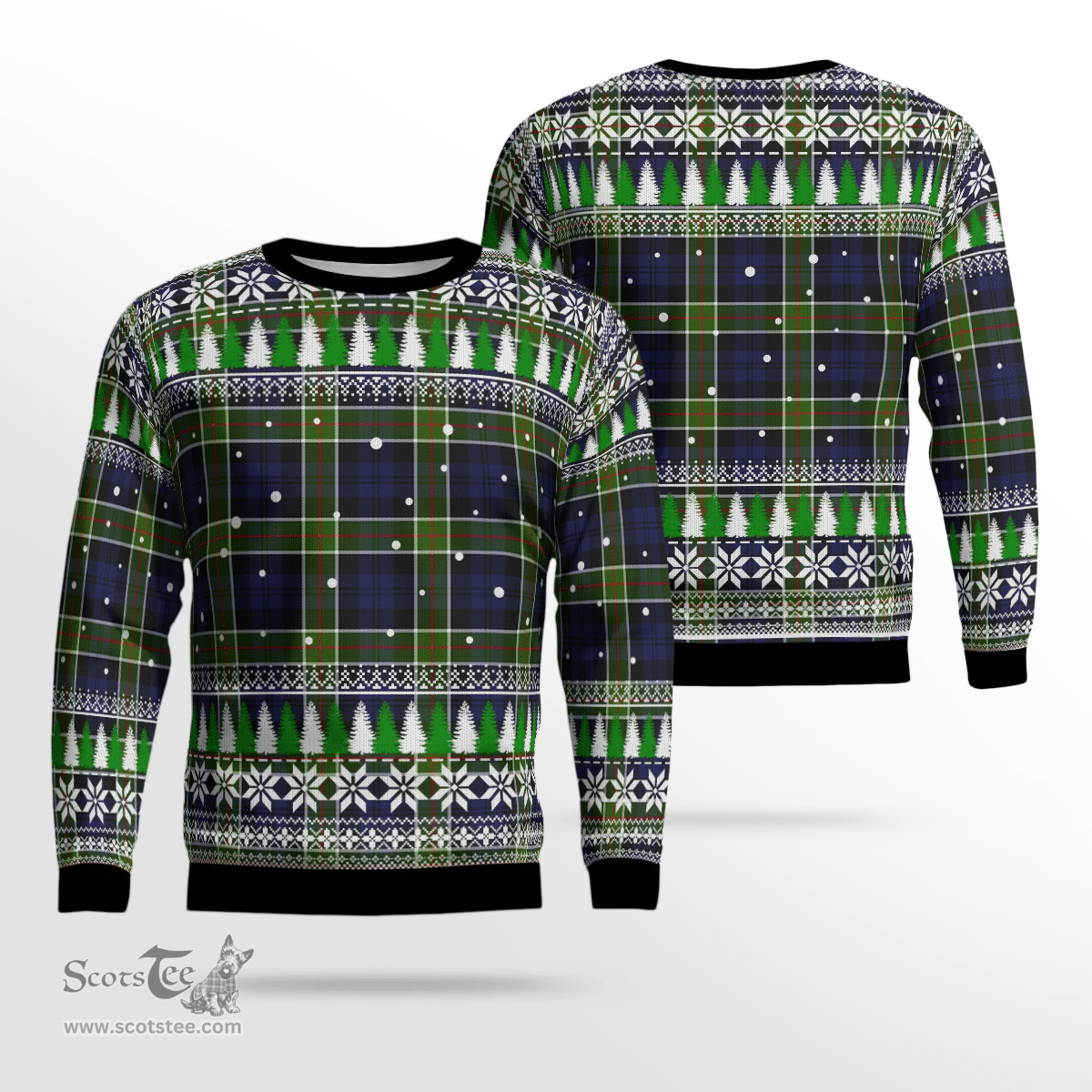 Scottish Colquhoun Clan Tartan Christmas Ugly Sweater - Plaid Family Ugly Sweater Scottish Plaid Tartan Plaid - ScotsTee - scotstee.com
