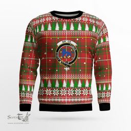 Scottish Bruce Modern Clan Crest Tartan Christmas Ugly Sweater - Plaid Family Ugly Sweater Scottish Plaid Tartan Plaid - ScotsTee - scotstee.com