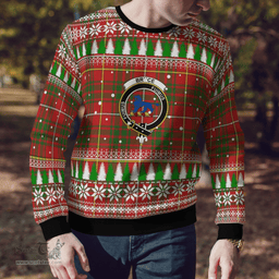 Scottish Bruce Modern Clan Crest Tartan Christmas Ugly Sweater - Plaid Family Ugly Sweater Scottish Plaid Tartan Plaid - ScotsTee - scotstee.com