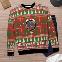 Scottish Bruce Modern Clan Crest Tartan Christmas Ugly Sweater - Plaid Family Ugly Sweater Scottish Plaid Tartan Plaid - ScotsTee - scotstee.com