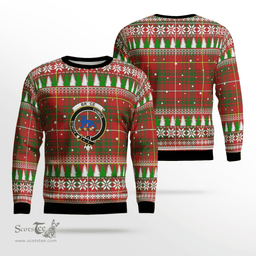 Scottish Bruce Modern Clan Crest Tartan Christmas Ugly Sweater - Plaid Family Ugly Sweater Scottish Plaid Tartan Plaid - ScotsTee - scotstee.com