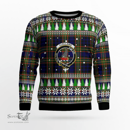 Scottish Clelland Modern Clan Crest Tartan Christmas Ugly Sweater - Plaid Family Ugly Sweater Scottish Plaid Tartan Plaid - ScotsTee - scotstee.com