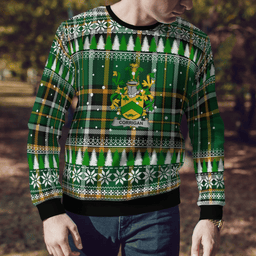 Scottish Corrigan Coat Of Arms Christmas Ugly Sweater - Plaid Family Ugly Sweater Scottish Plaid Tartan Plaid - ScotsTee - scotstee.com