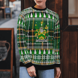 Scottish Corrigan Coat Of Arms Christmas Ugly Sweater - Plaid Family Ugly Sweater Scottish Plaid Tartan Plaid - ScotsTee - scotstee.com