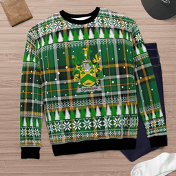 Scottish Corrigan Coat Of Arms Christmas Ugly Sweater - Plaid Family Ugly Sweater Scottish Plaid Tartan Plaid - ScotsTee - scotstee.com