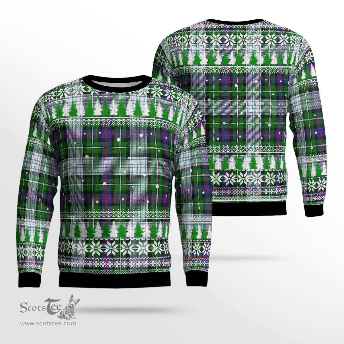 Scottish MacKenzie Dress Modern Clan Tartan Christmas Ugly Sweater - Plaid Family Ugly Sweater Scottish Plaid Tartan Plaid - ScotsTee - scotstee.com