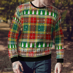 Scottish Buchanan Old Sett Clan Tartan Christmas Ugly Sweater - Plaid Family Ugly Sweater Scottish Plaid Tartan Plaid - ScotsTee - scotstee.com